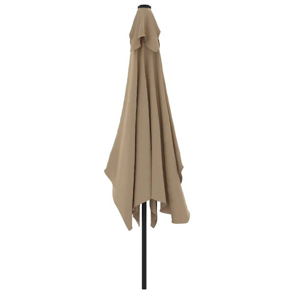vidaXL Garden Parasol Taupe Polyester fabric Large Tiltable