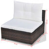 vidaXL Outdoor Furniture Set Brown, Cream White
