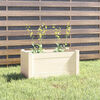 vidaXL Garden Planter White Solid pinewood Medium Garden Planter