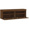 vidaXL TV Wall Cabinet Set of 2 Brown Oak Engineered Wood