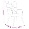 vidaXL Relaxing Chair with Stool Multicolour Polyester Fabric, Steel