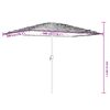 vidaXL Garden Parasol Green Polyester, powder-coated steel