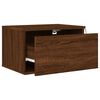 vidaXL Wall-mounted Bedside Cabinet Brown Oak Engineered Wood Medium