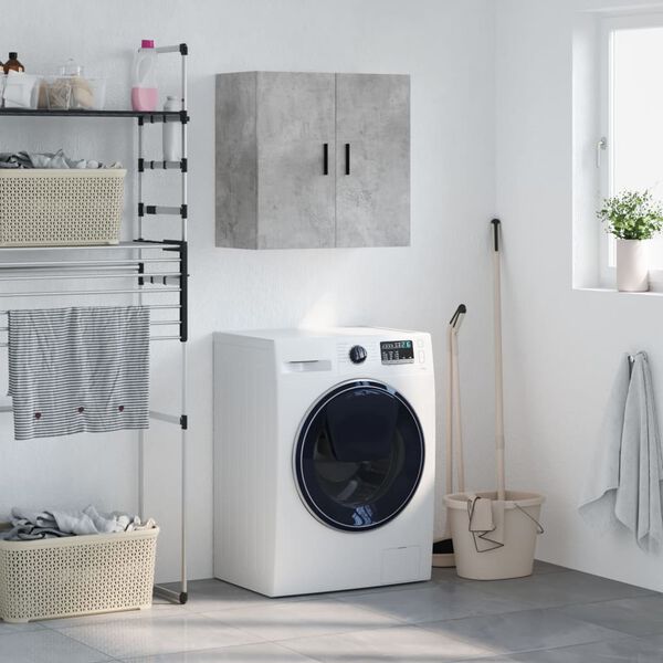vidaXL Wall Cabinet Concrete grey Engineered wood Standard Wall Cabinet
