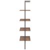 vidaXL Leaning Shelf Dark Brown and Black Engineered wood, Steel Medium