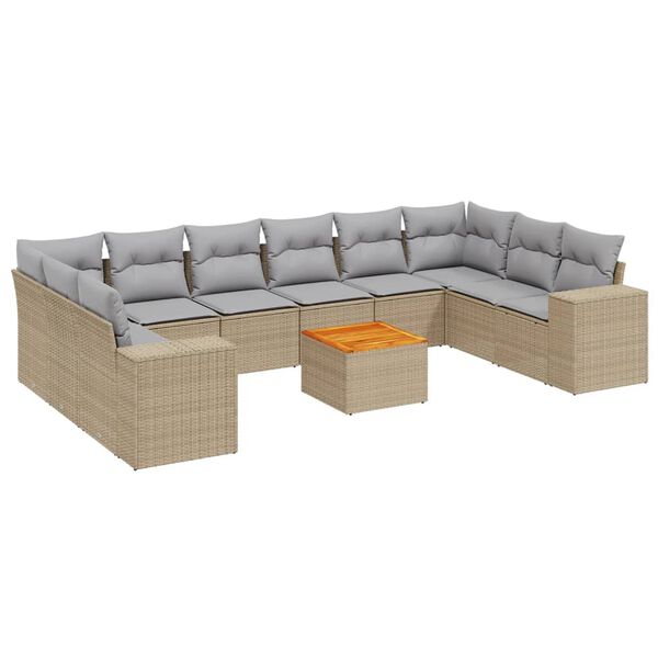 vidaXL Garden Sofa Set Beige