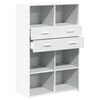 vidaXL Highboard White Engineered wood 48.8 in high, loads of storage