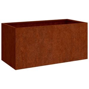 vidaXL Planter Rusty Corten Steel Medium Durable Planter Rectangular