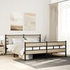 vidaXL Bed Frame Sonoma Oak Steel, Engineered Wood Full Bed Frame
