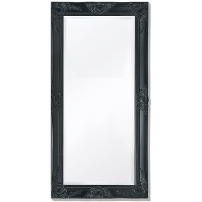 vidaXL Wall Mirror Baroque Style 39.4"x19.7" Black