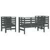 vidaXL Garden Lounge Set Gray Solid Pine Wood Medium Modular