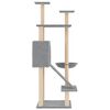 vidaXL Cat Tree Light Grey Engineered wood 60.2 in Durable Cat Tree