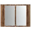 vidaXL LED Mirror Cabinet Old wood Engineered wood, Safety glass