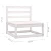 vidaXL Garden Lounge Set White Solid Pinewood Medium Modular