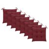 vidaXL Patio Chair Set of 8 Wine red, Brown