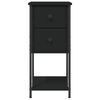 vidaXL Bedside Cabinet Black Engineered wood, iron Medium