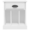 vidaXL Bedside Cabinet Set of 2 White Engineered wood Bedside Cabinet