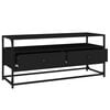 vidaXL TV Cabinet Black Engineered wood and steel Medium TV Cabinet
