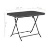 vidaXL Outdoor Folding Table Grey