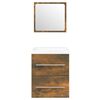 vidaXL Sink Cabinet With Basin Set of 2 Smoked oak, White