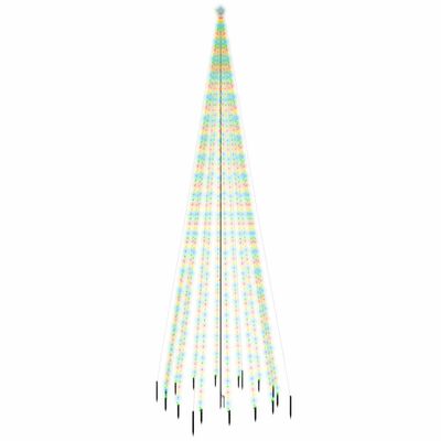 vidaXL Christmas Tree with Spike Colorful 1134 LEDs 26 ft
