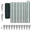 vidaXL Euro Fence Steel 82'x3.9' Green