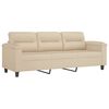 vidaXL Sofa Set Cream Microfiber fabric (100% polyester), metal, plywood