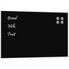 vidaXL Wall-mounted Magnetic Board Black 31.5"x19.7" Tempered Glass