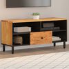 vidaXL TV Cabinet Natural Wood Solid Acacia wood, Engineered wood, Iron