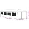 vidaXL Party Tent Green PE roof and side panels, steel frame 10 x 40 ft
