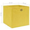 vidaXL Storage Box Set of 10 Yellow Non-woven fabric