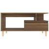 vidaXL Coffee Table Brown Oak Engineered wood 35.4x19.3x17.7 in
