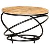 vidaXL Coffee Table Black, Natural Wood