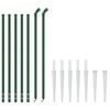 vidaXL Wire Mesh Fence with Spike Anchors Green 2.6x32.8'