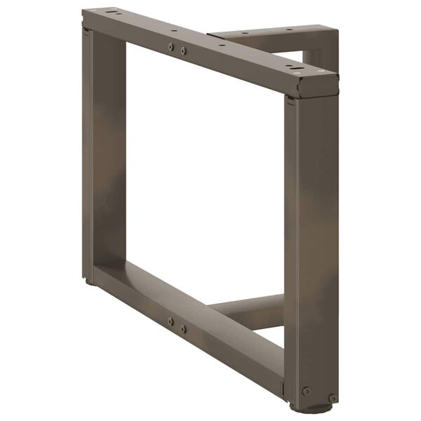 vidaXL Coffee Table Legs T-Shaped&nbsp;2 pcs Natural Steel 23.6 x 9.8 x (16.5-16.9) " Steel