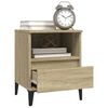 vidaXL Bedside Cabinet Sonoma Oak Engineered wood, metal Medium