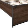 vidaXL Bed Frame Brown oak Engineered wood Super King Durable