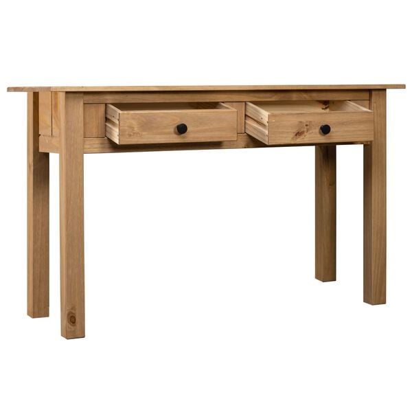 vidaXL Console Table Natural wood color Solid pine wood Compact