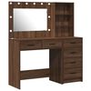 vidaXL Dressing Table Brown 78.5 x 41 x 135 cm Engineered wood