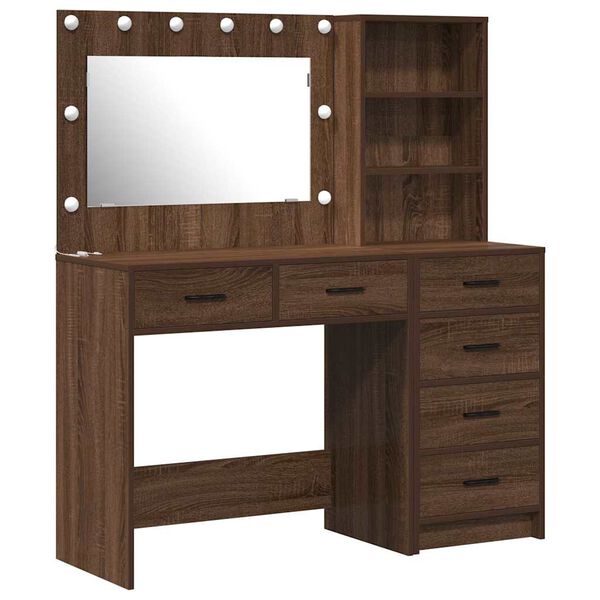 vidaXL Dressing Table Brown 78.5 x 41 x 135 cm Engineered wood
