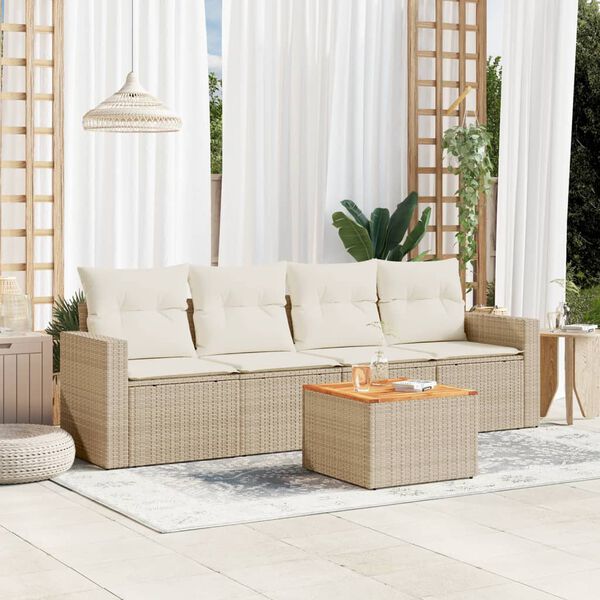 vidaXL Garden Sofa Set Beige