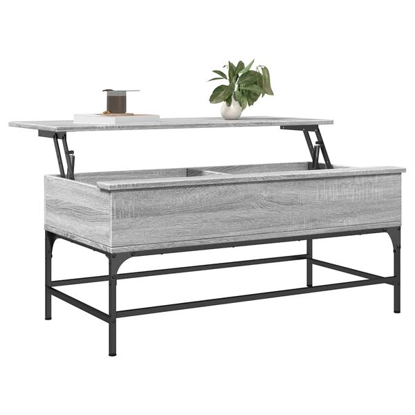 vidaXL Coffee Table Gray Sonoma Engineered wood, Metal Medium