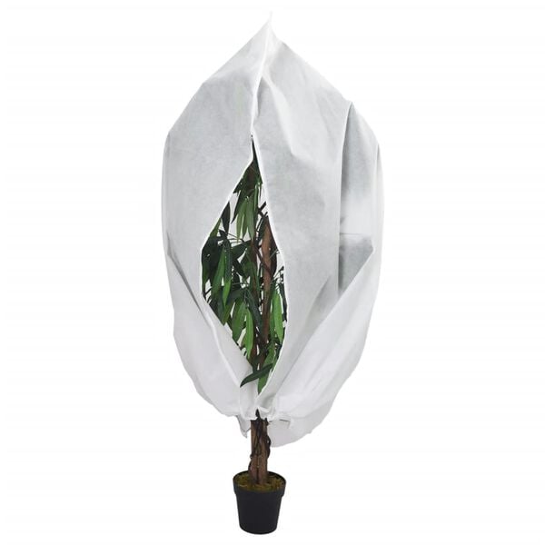 vidaXL Plant Fleece Cover Set of 2 White