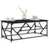 vidaXL Coffee Table Black Engineered wood Medium Adjustable Feet