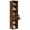 vidaXL Highboard Smoked oak Engineered wood Tall Highboard Rectangular
