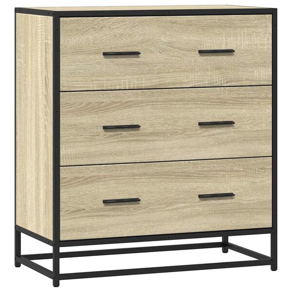 vidaXL Sideboard Sonoma oak Engineered wood, metal Medium Sideboard