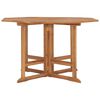 vidaXL Garden Dining Table Natural Teak Solid Teak Wood Compact Foldable
