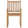 vidaXL Rocking Chair Beige, Natural Teak Teak Wood, 100% Polyester Medium