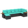 vidaXL Patio Sofa Set Black