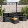 vidaXL Garden Sofa Set Black Poly Rattan Large Modular Garden Sofa Set